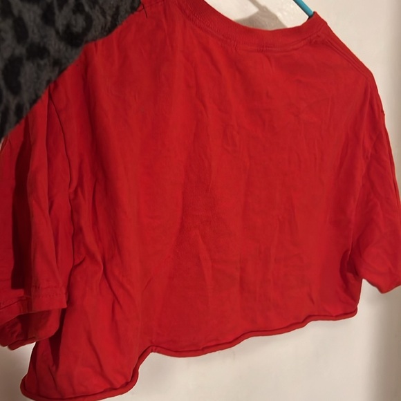 Red crop top in red. - Picture 8 of 9